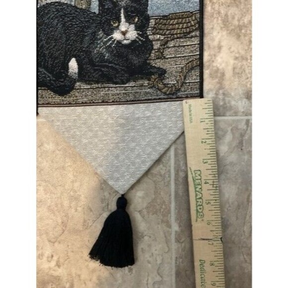 VTG Woodworkers & Weavers Lot of 2 Kitty Corner Bell Pull Tapestry Wall Hanging - Picture 4 of 10